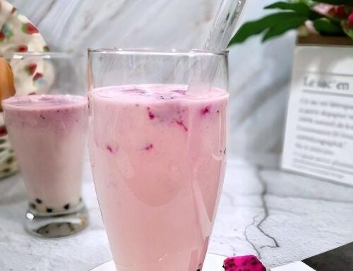 Café Style Pitaya Tapioca Pearl Cream Milk Tea Home Brewing Package