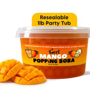 Mango Popping Boba 1lb Party Tub