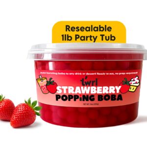 Strawberry Popping Boba 1lb Party Tub